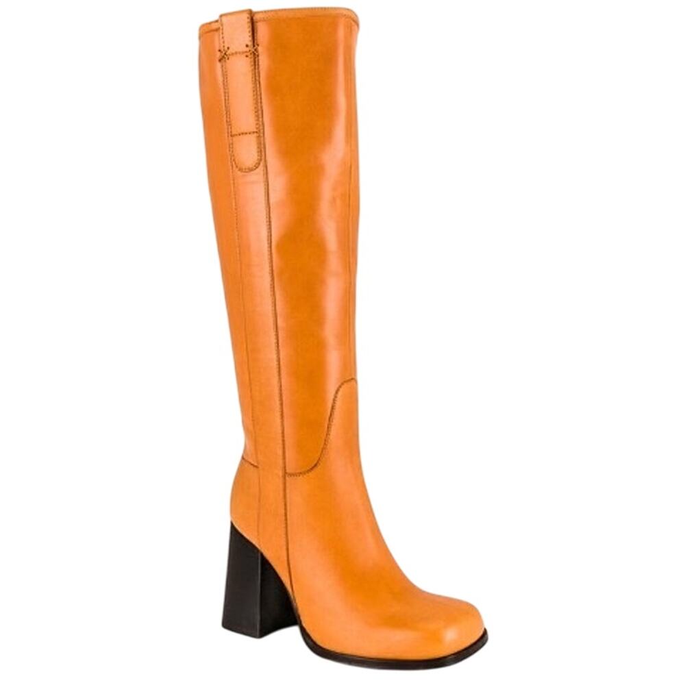 Free People Vibrant Orange Tall Boots